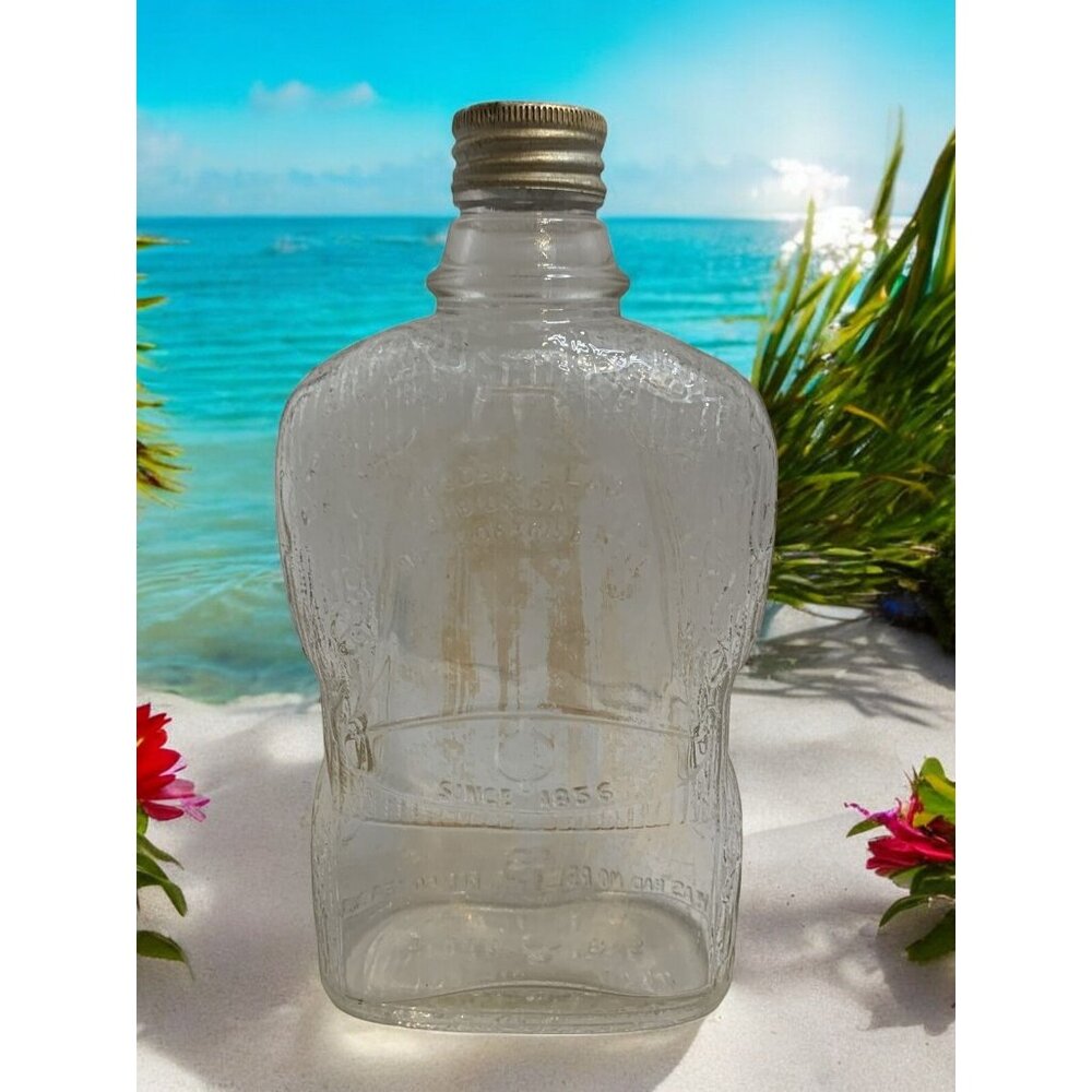 Vintage SCHENLEY'S Golden Wedding RYE whiskey bottle(empty) Pint Carnival glass